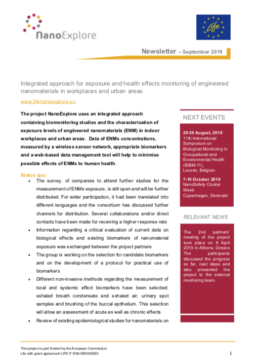 2019 NanoExplore September Newsletter